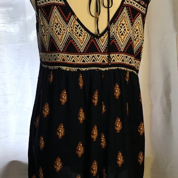 🎄 Angie romper boho  style navy geometric SZ M - Picture 6 of 9